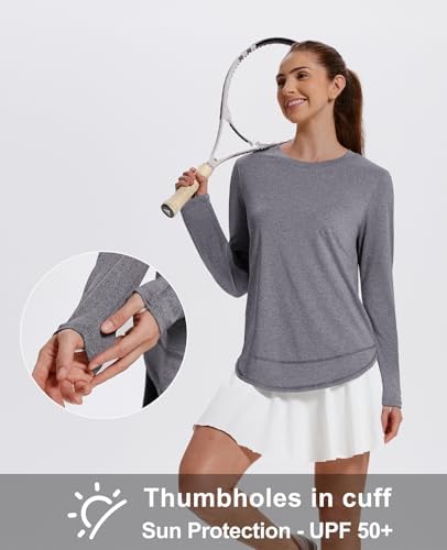 XIEERDUO Women's Workout Tops Long Sleeve Quick Dry UPF 50+ Sun Protection Shirts For Hiking Running S-3XL