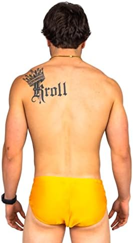 Yellow Wrestling Spandex Briefs Shorts