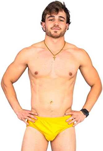 Yellow Wrestling Spandex Briefs Shorts