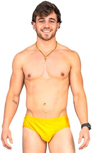 Yellow Wrestling Spandex Briefs Shorts