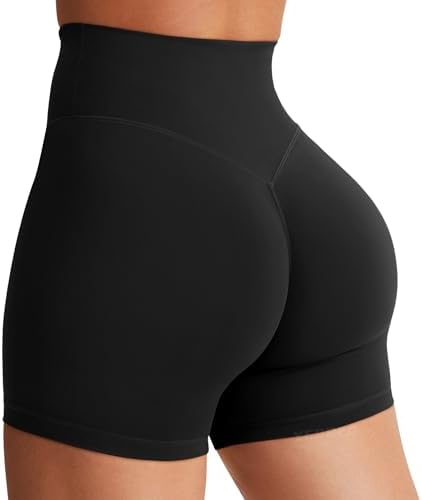 YEOREO Women's Biker Shorts 3.6" /4.5" / 6" Workout Gym Shorts Craze High Waist Tummy Control Hidden Scrunch Running Yoga