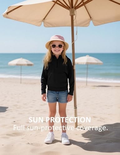 Yesfashion Kids Boys Girls Active Sun Protection Shirt Jackets Lightweight Hooded Cooling Shirt Tennis Running Outdoor