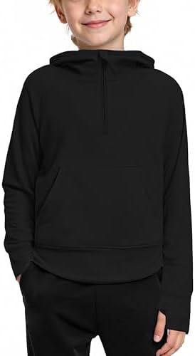 Yesfashion Kids Boys Girls Active Sun Protection Shirt Jackets Lightweight Hooded Cooling Shirt Tennis Running Outdoor