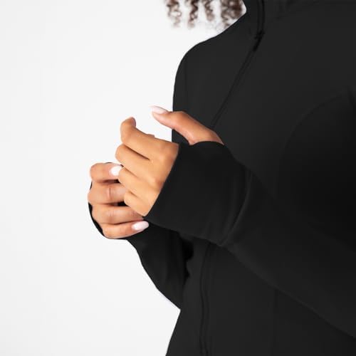 YITTY Active Women's Ultraluxe Full Zip Jacket Athleisure 4-Way-Stretch Thumbholes