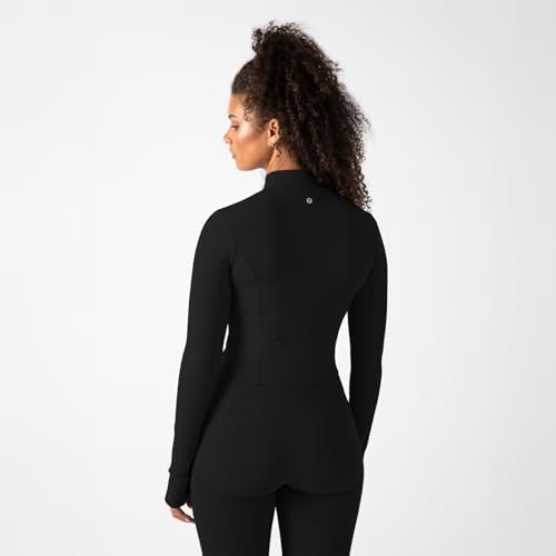 YITTY Active Women's Ultraluxe Full Zip Jacket Athleisure 4-Way-Stretch Thumbholes