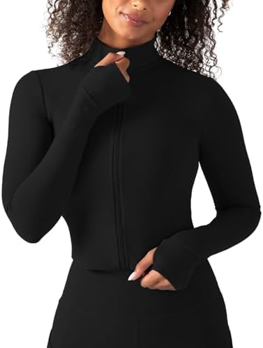 YITTY Active Women's Ultraluxe Full Zip Jacket Athleisure 4-Way-Stretch Thumbholes