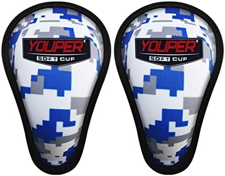 Youper 2-Pack Boys Youth Soft Foam Protective Athletic Cup (Ages 7-12) Kids Sports Cup for Baseball Football