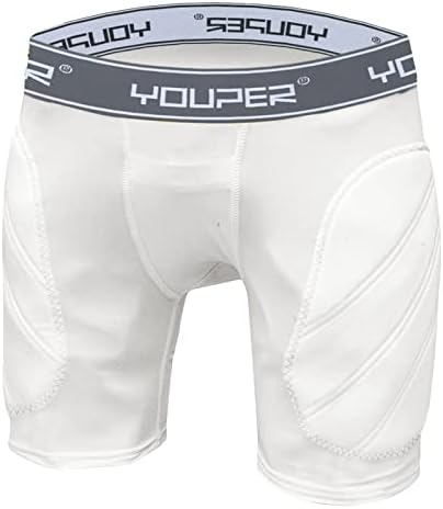 Youper Boys Youth Padded Sliding Shorts with Cup Pocket for Baseball Football Lacrosse