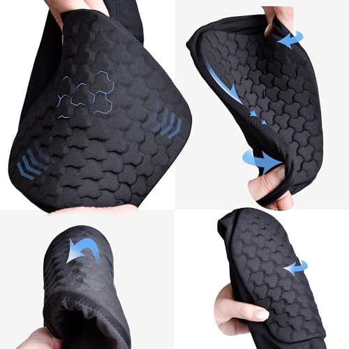 Youth Basketball Compression Pants With Knee Pads 3/4 Capri Padded Leggings Sport Tights For Kids Boys Girls