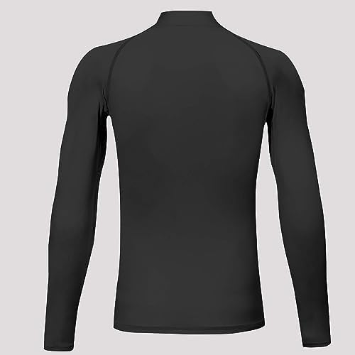 Youth Boys Girls Thermal Compression Shirt Fleece Lined Turtle Neck Top Athletic Base Layer Undershirt