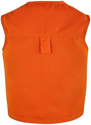 Youth Safety Vest - High Visibility Mesh Safety Vest For Mens With Pockets And Zipper - Perfect For Hunting