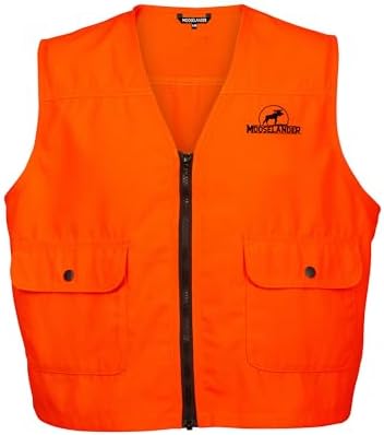 Youth Safety Vest - High Visibility Mesh Safety Vest for mens with Pockets and Zipper - Perfect for Hunting