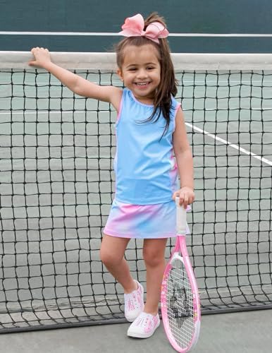 Zaclotre Girls Tennis Golf Dress Outfit Sleeveless Tank Top And Skorts Sets Sport Skirt With Shorts