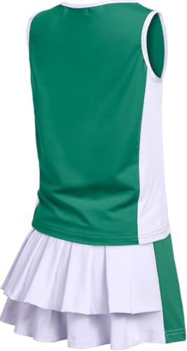 Zaclotre Girls Tennis Golf Dress Outfit Sleeveless Tank Top and Skorts Sets Sport Skirt with Shorts