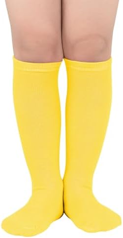 Zando Kids Soccer and Baseball Knee High Socks - Girls Cotton Long Seamless Socks for 3-12 Years