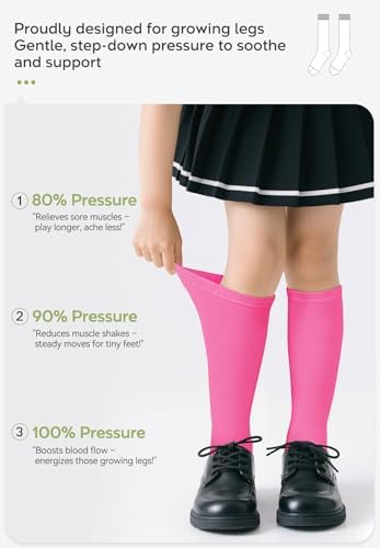 Zando Toddler Soccer Socks Breathable Athletic Socks For Boys & Girls