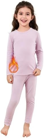 Zando Toddler Thermal Underwear Set for Kids - Winter Base Layer Long Johns for Boys Girls Long Underwear for Skiing 2-6T