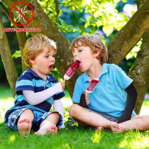 Zhanmai 8 Pairs Kid Arm Sleeve Youth Breathable Elastic Compression Arm Sleeves For Basketball Football Volleyball Boy Girl