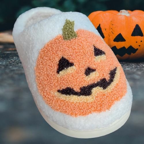 万圣节拖鞋南瓜拖鞋男孩女孩儿童万圣节服装派对礼品装饰 2025 南瓜鞋