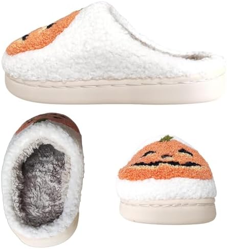 万圣节拖鞋南瓜拖鞋男孩女孩儿童万圣节服装派对礼品装饰 2025 南瓜鞋