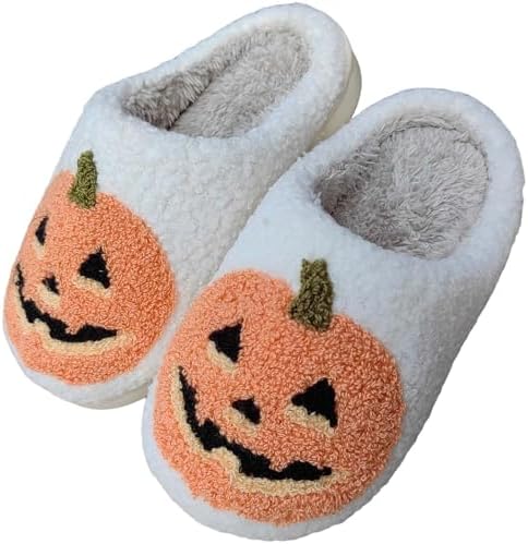 万圣节拖鞋南瓜拖鞋男孩女孩儿童万圣节服装派对礼品装饰 2025 南瓜鞋