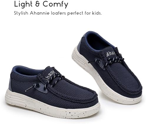Ahannie Kids Boys Girls Loafers Slip On Casual Lightweight Walking Shoes(Toddler/Little Kid/Big Kid)