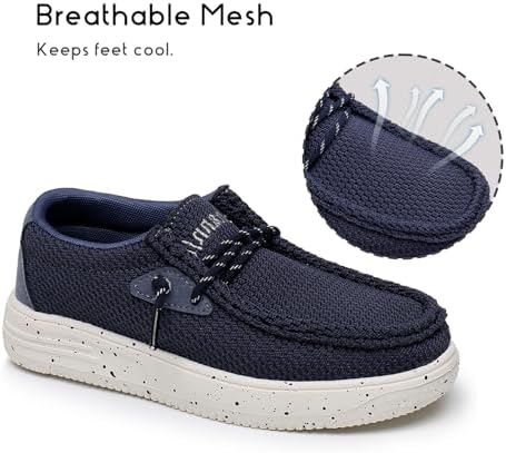 Ahannie Kids Boys Girls Loafers Slip On Casual Lightweight Walking Shoes(Toddler/Little Kid/Big Kid)