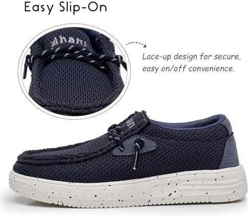 Ahannie Kids Boys Girls Loafers Slip On Casual Lightweight Walking Shoes(Toddler/Little Kid/Big Kid)