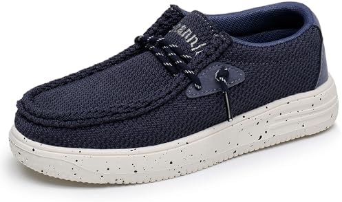 Ahannie Kids Boys Girls Loafers Slip On Casual Lightweight Walking Shoes(Toddler/Little Kid/Big Kid)