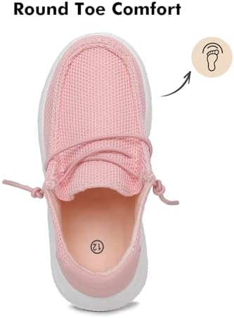 Ahannie Kids Lightweight Slip-On Walking Loafers – Breathable Comfortable Easy On/Off Casual Shoes For Boys & Girls(Todler/Little Kid/Big Kid)