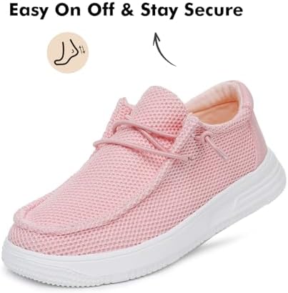 Ahannie Kids Lightweight Slip-On Walking Loafers – Breathable Comfortable Easy On/Off Casual Shoes For Boys & Girls(Todler/Little Kid/Big Kid)