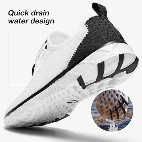 ALEADER Men's Stylish Water Shoes Quick-Dry Xdrain Water Sneakers Lightweight & Comfort Footed
