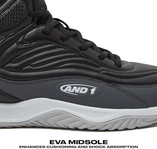 AND1 Pulse 3.0 Basketball Shoes For Men Indoor Or Outdoor Street Or Court Basketball Sneakers Men - Black Red Or White Size 7 To 15