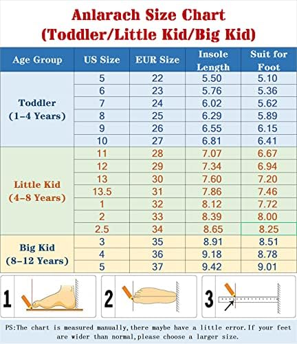 Anlarach Kids Toddler Shoes Boys Girls Athletic Running Shoes Air Cushion Sneakers For Toddler/Little Kid/Big Kid