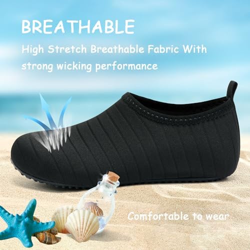 ANLUKE Kids Boys Girls Water Shoes Barefoot Aqua Socks Fast Dry Beach Swim Outdoor Sports Shoes For Toddler