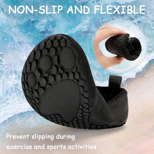 ANLUKE Kids Boys Girls Water Shoes Barefoot Aqua Socks Fast Dry Beach Swim Outdoor Sports Shoes For Toddler