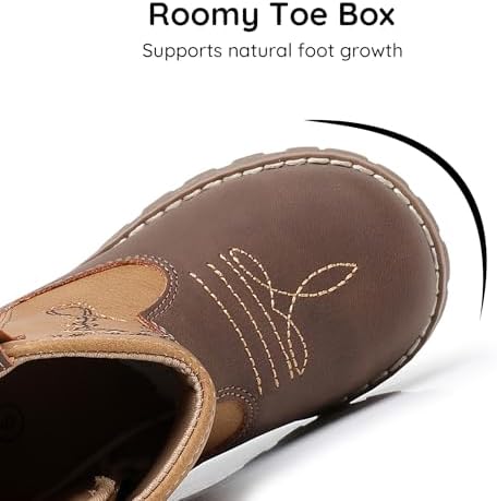 Apakowa Baby & Toddler Cowboy Boots For Boys Girls Infant Baby Cowboy Cowgirl Western Boots Round Toe All Seasons 6-36 Months (Infant/Toddler)