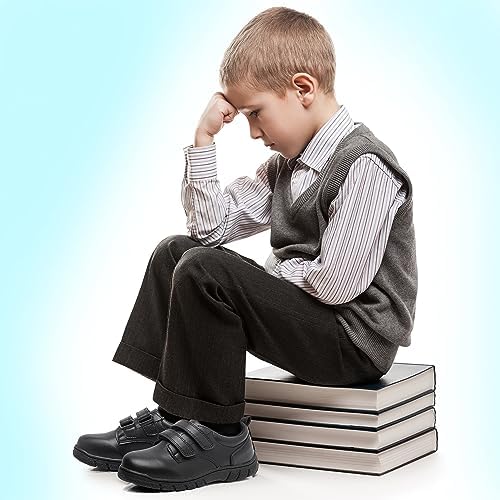 Apakowa Boys Oxford School Uniform Loafer Shoes Adjustable Strap Comfort Dress Shoes (Toddler/Little Kid/Big Kid)