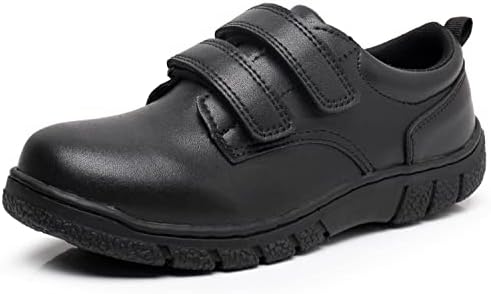 Apakowa Boys Oxford School Uniform Loafer Shoes Adjustable Strap Comfort Dress Shoes (Toddler/Little Kid/Big Kid)
