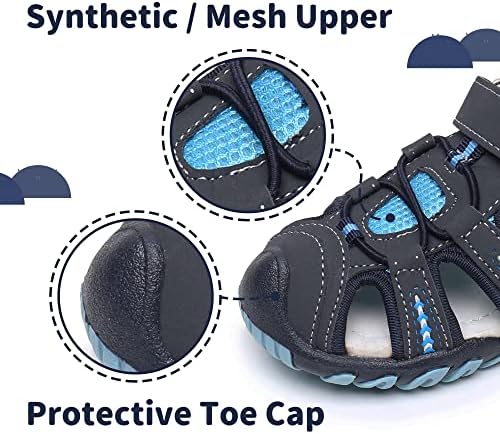 Apakowa Kid's Boy's Girl's Soft Sole Close Toe Sport Beach Sandals (Toddler/Little Kid)