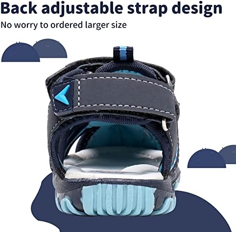 Apakowa Kid's Boy's Girl's Soft Sole Close Toe Sport Beach Sandals (Toddler/Little Kid)