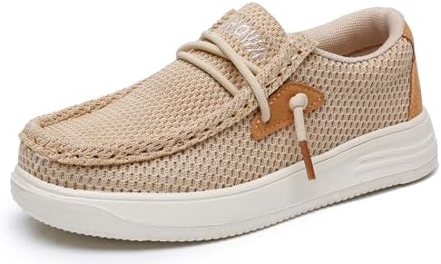 Apakowa Kids Boys Girls Loafers Slip-On Casual Walking Shoes Comfortable & Lightweight (Toddler/Little Kid/Big Kid)