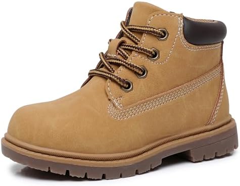 Apakowa Toddler & Little Kid Boys Girls Boots Fall Early Winter Work Boots with Side Zipper (Toddler/Little Kid)