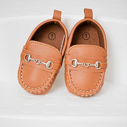 Aploxphy Baby Girls Boys Classic Loafers Infant Oxford Dress Shoes Prewalker Soft Slip On Moccasin Crib Flats Newborn Shoes