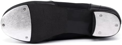 ARCLIBER Black Tap Shoes For Women And Men PU Leather Slip On Women Tap Dance Shoes