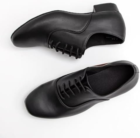ARCLIBER Mens Dance Shoes Ballroom PU Leather Black Dancing Shoes For Men Sole Tango Salsa Latin