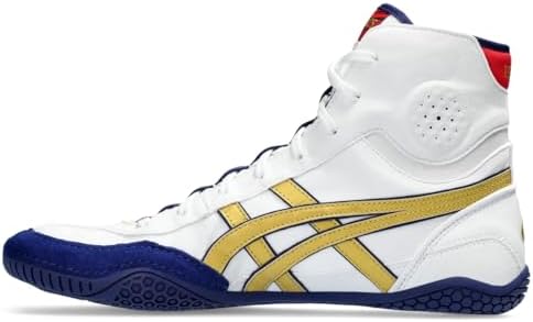 ASICS Men's DAN Gable EVO 3 Wrestling Shoes 9.5 White/Rich Gold