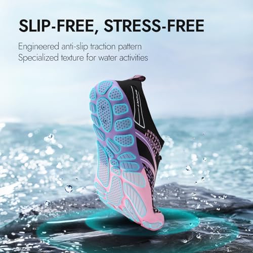 ATHMILE Hiking Barefoot Water Shoes For Women Men Beach Swim Aqua Pool River Quick Dry Athletic Wide Toe Outdoor Sport Kayaking Boating Rock Climbing Yoga Lake