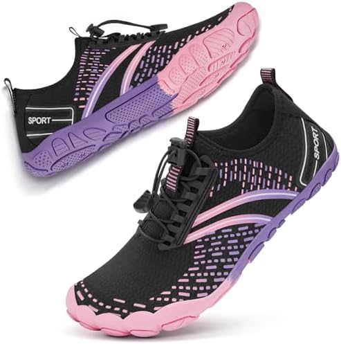 ATHMILE Hiking Barefoot Water Shoes for Women Men Beach Swim Aqua Pool River Quick Dry Athletic Wide Toe Outdoor Sport Kayaking Boating Rock Climbing Yoga Lake