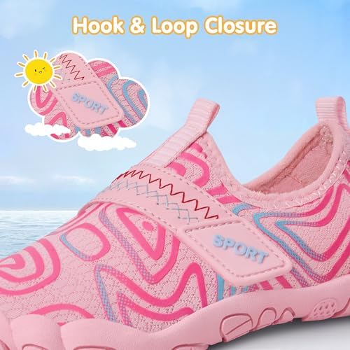ATHMILE Kids Water Shoes Boys Girls Water Shoes Quick Dry Barefoot Beach Sports Swim Pool Summer Shoes(Little Kid/Big Kid)